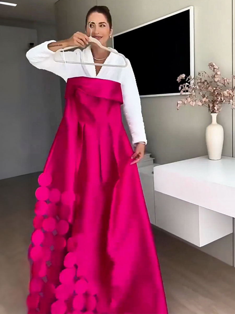 Orbit Flair Satin Gown