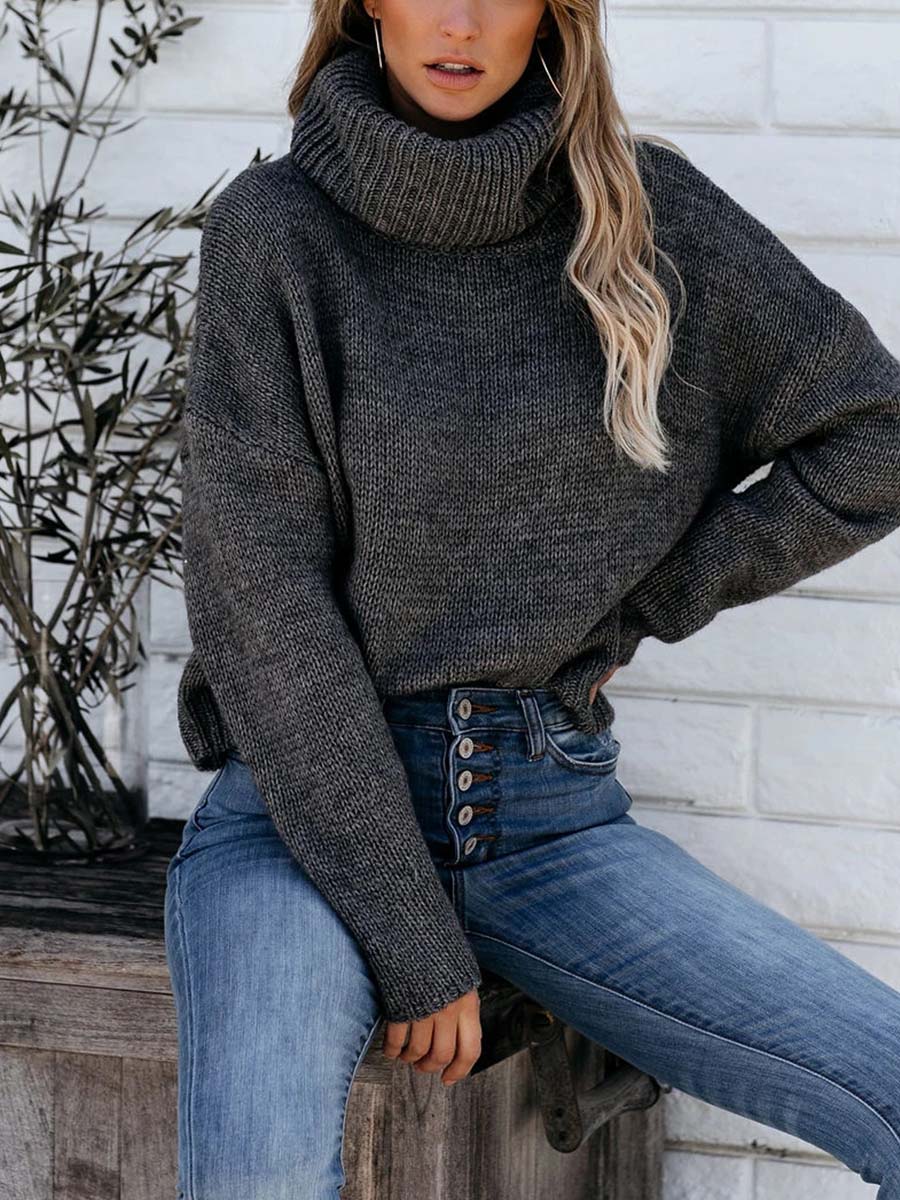Lunimesd Love-Back Turtleneck Sweater