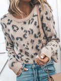 Lunimesd Leopard Printed Knit Sweater