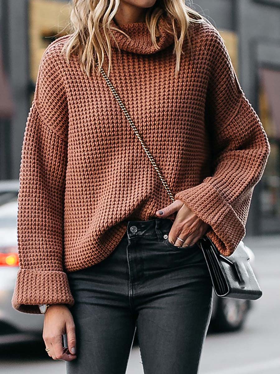 Lunimesd Leisure High-Collar Sweater