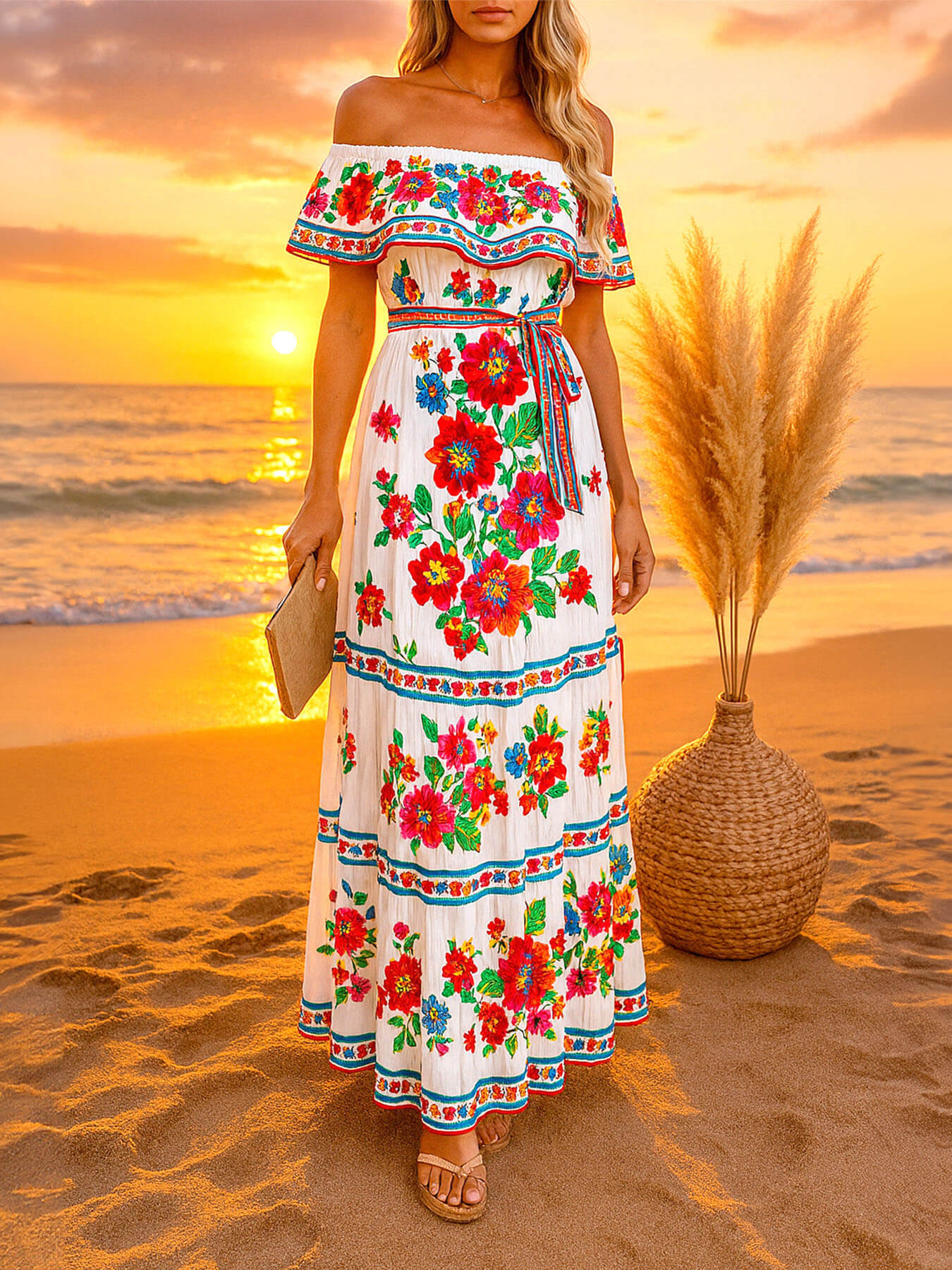 One Shoulder Maxi Dress