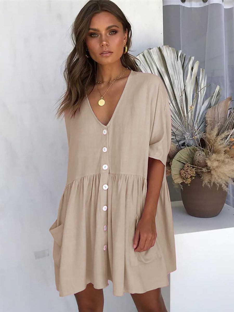Lunimesd Button Dress