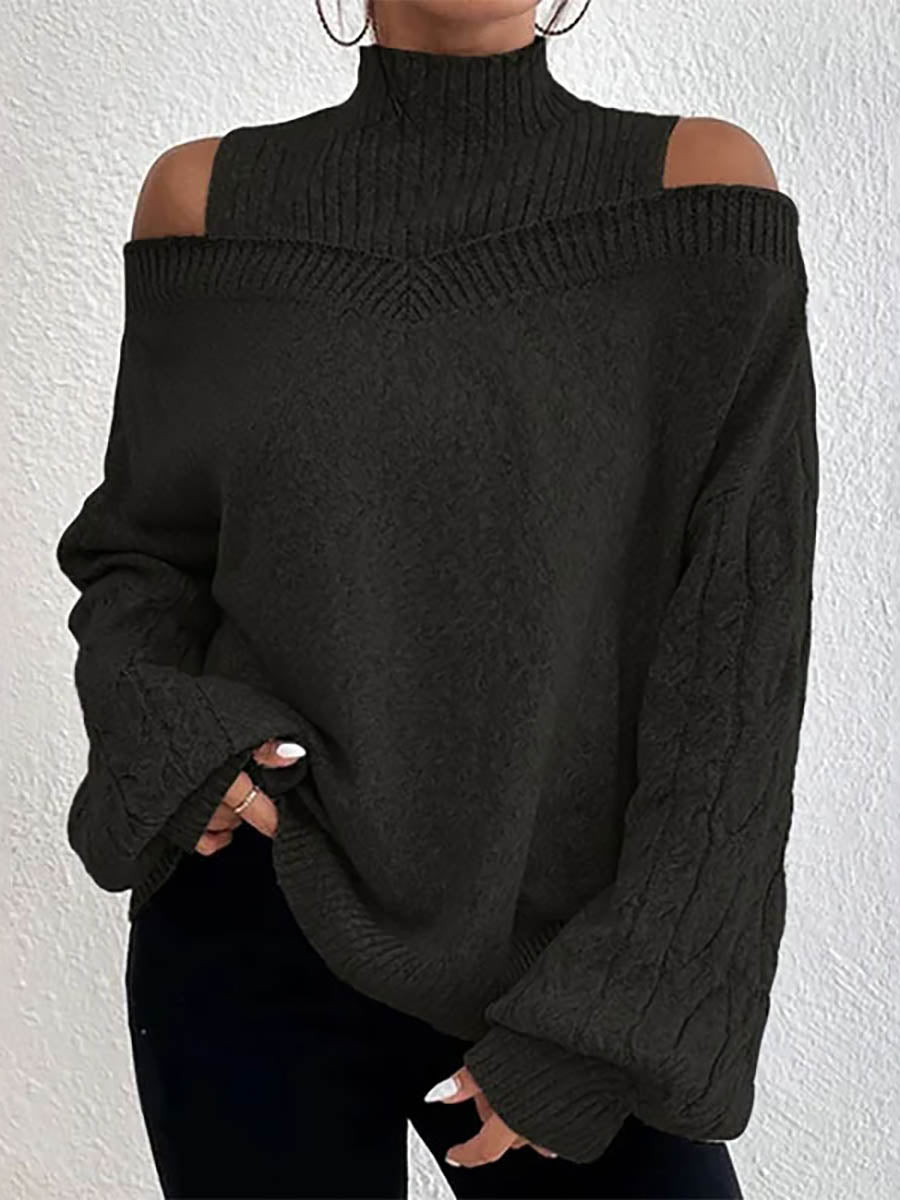 Lunimesd Drop Shoulder Lantern Sleeve Sweater
