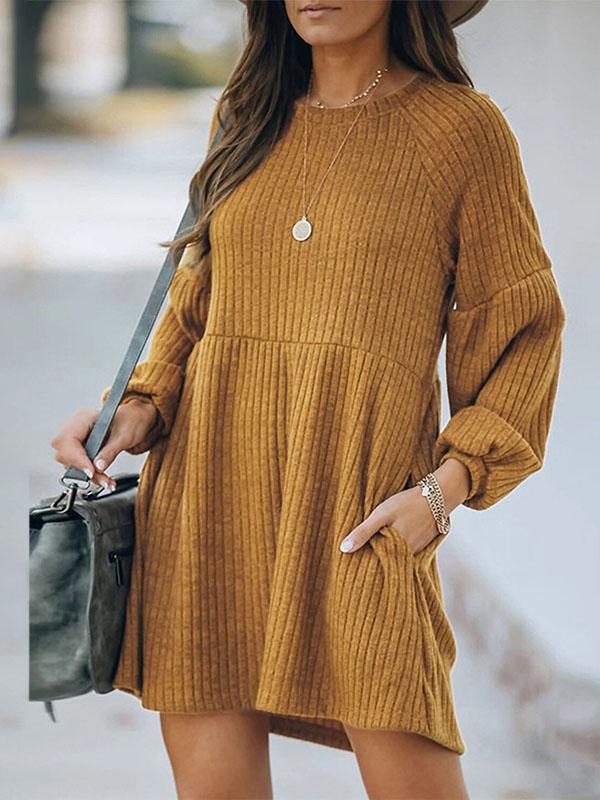 Lunimesd Knitted Long Sleeve Dress