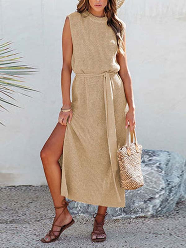 Lunimesd Knitted Split Dress