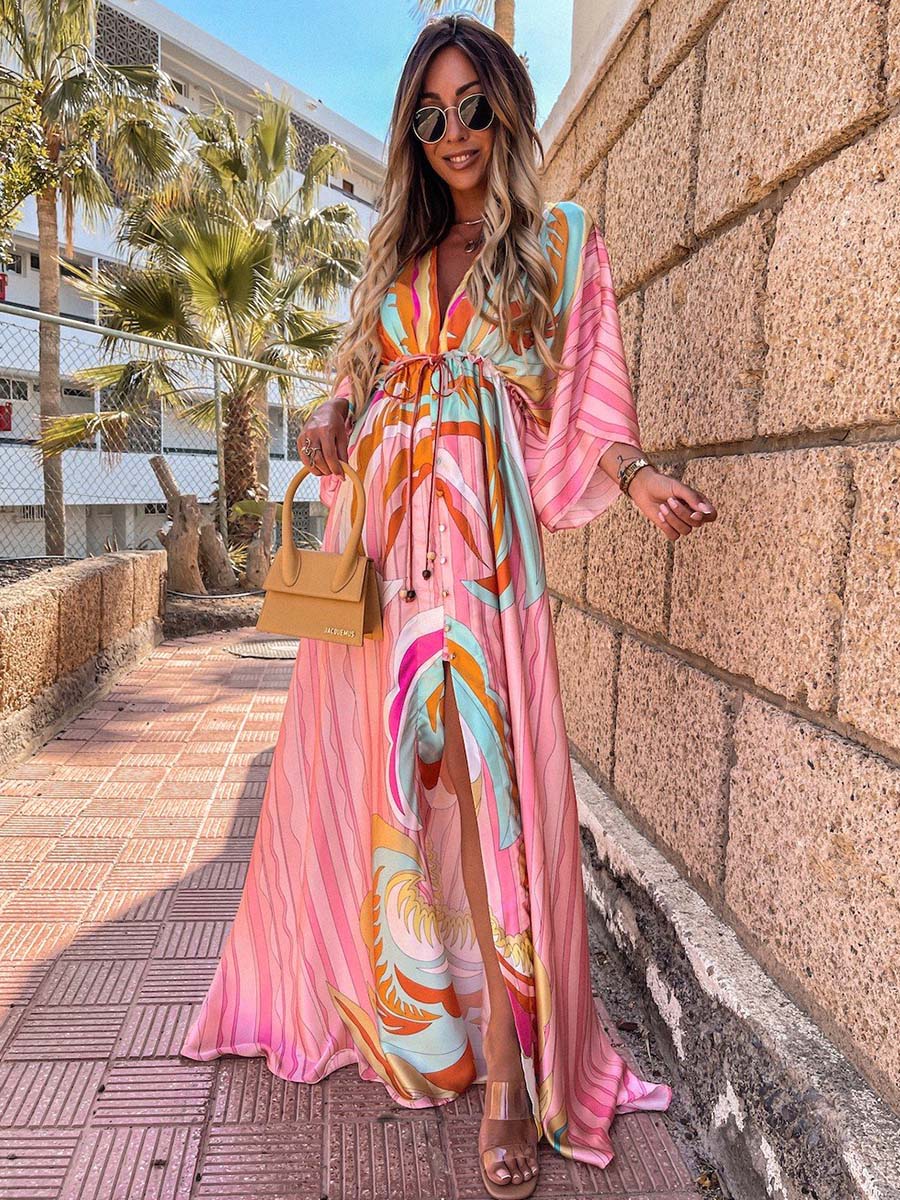 Fashion Print Chiffon Dress