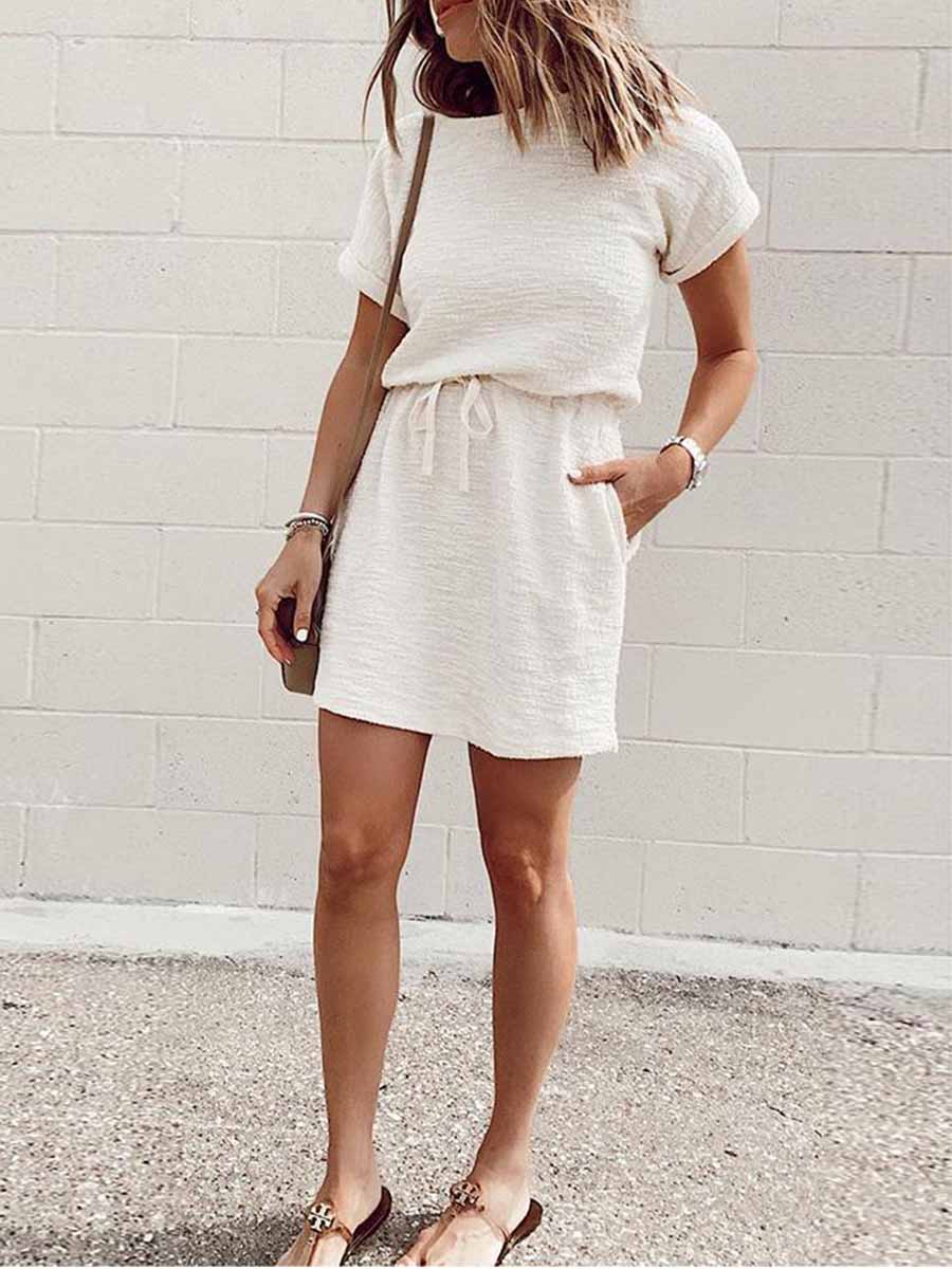 Lunimesd Drawstring Daily Dress