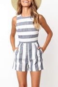 Lunimesd Sleeveless Striped Romper(3 Colors)