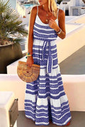Lunimesd Geometric Printed Maxi Dress (2 Colors)