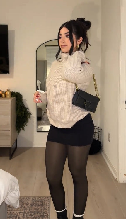 COZY KNITTED TURTLENECK SWEATER FOR WOMEN