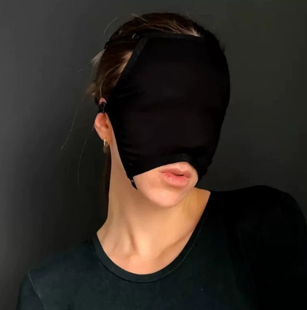 Black Stretch Fabric Eye Mask 41