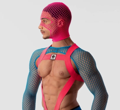 Neon Pink Mesh Full-Face Mask 100