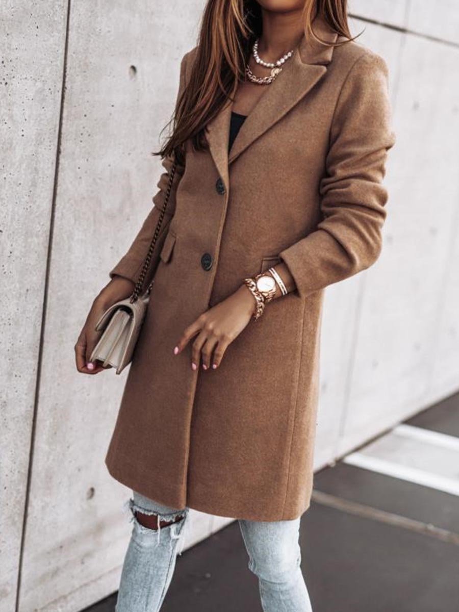 Lunimesd Button Slim Coat