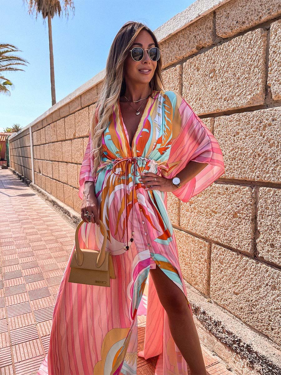 Fashion Print Chiffon Dress