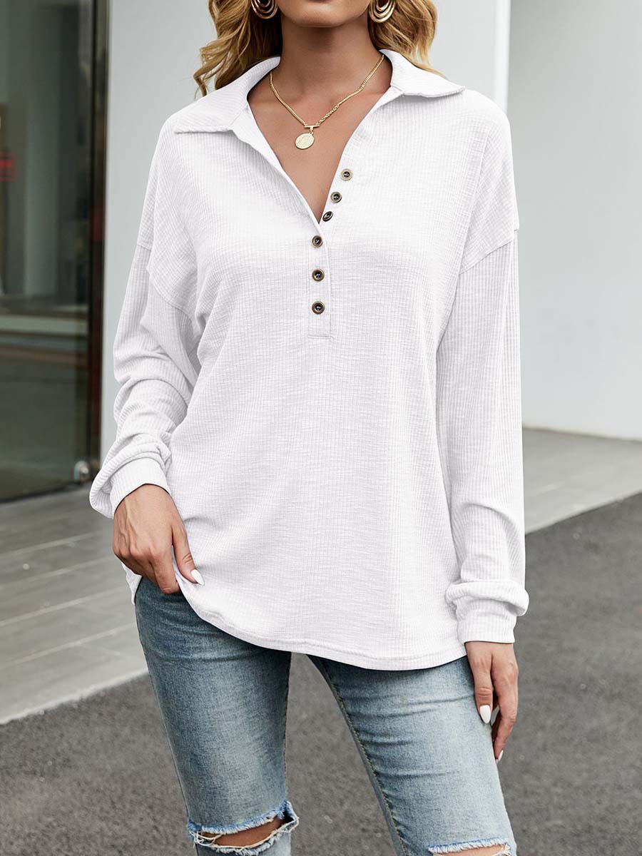 Lunimesd Button Down Casual Top