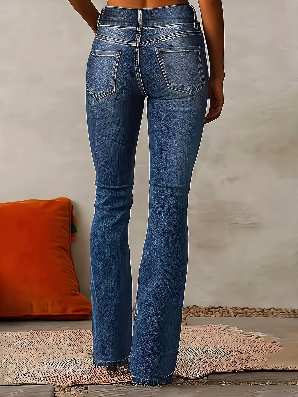Stretch Denim Flare Jeans