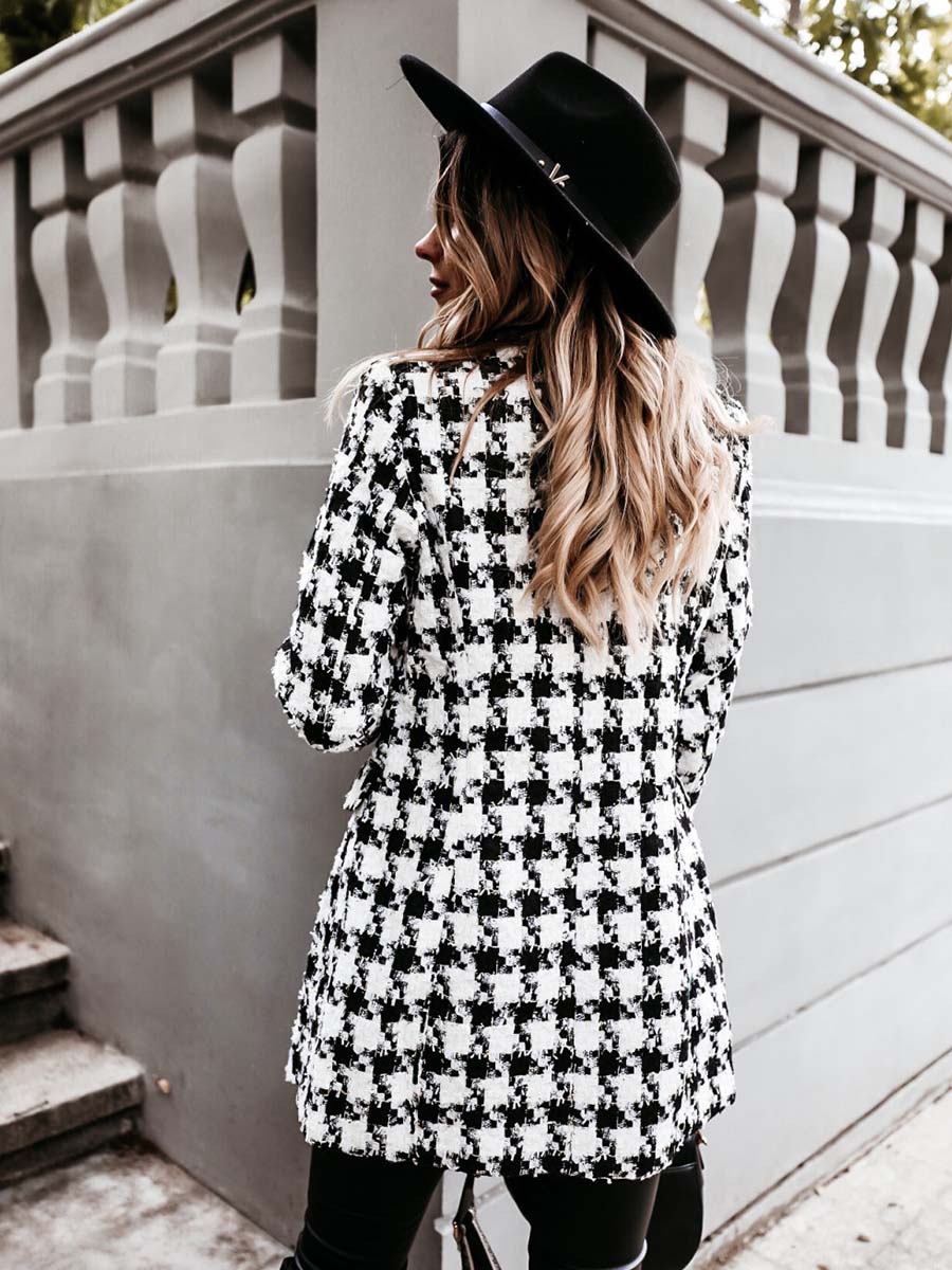 Lunimesd Suit Collar Double-Breasted Coat