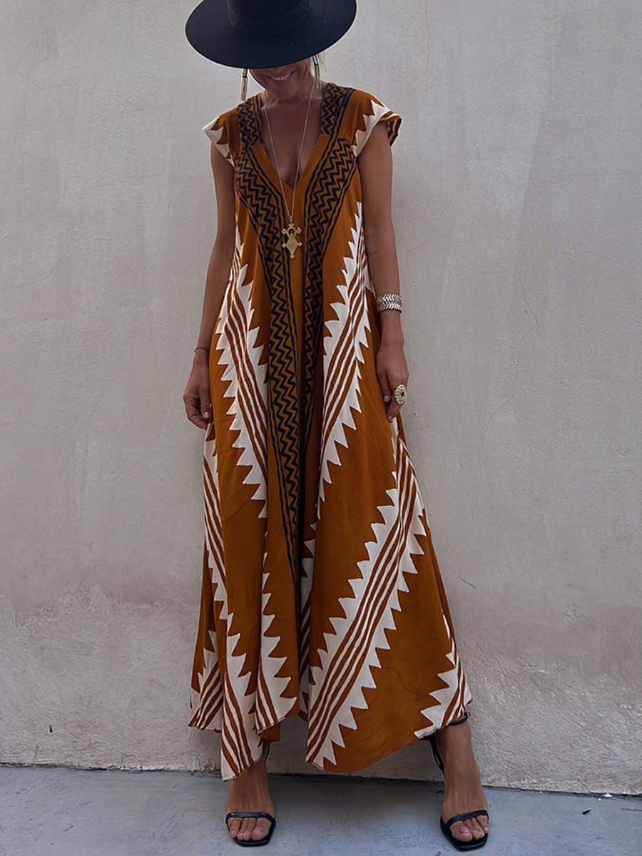 V-Neck Loose Fitting Dress