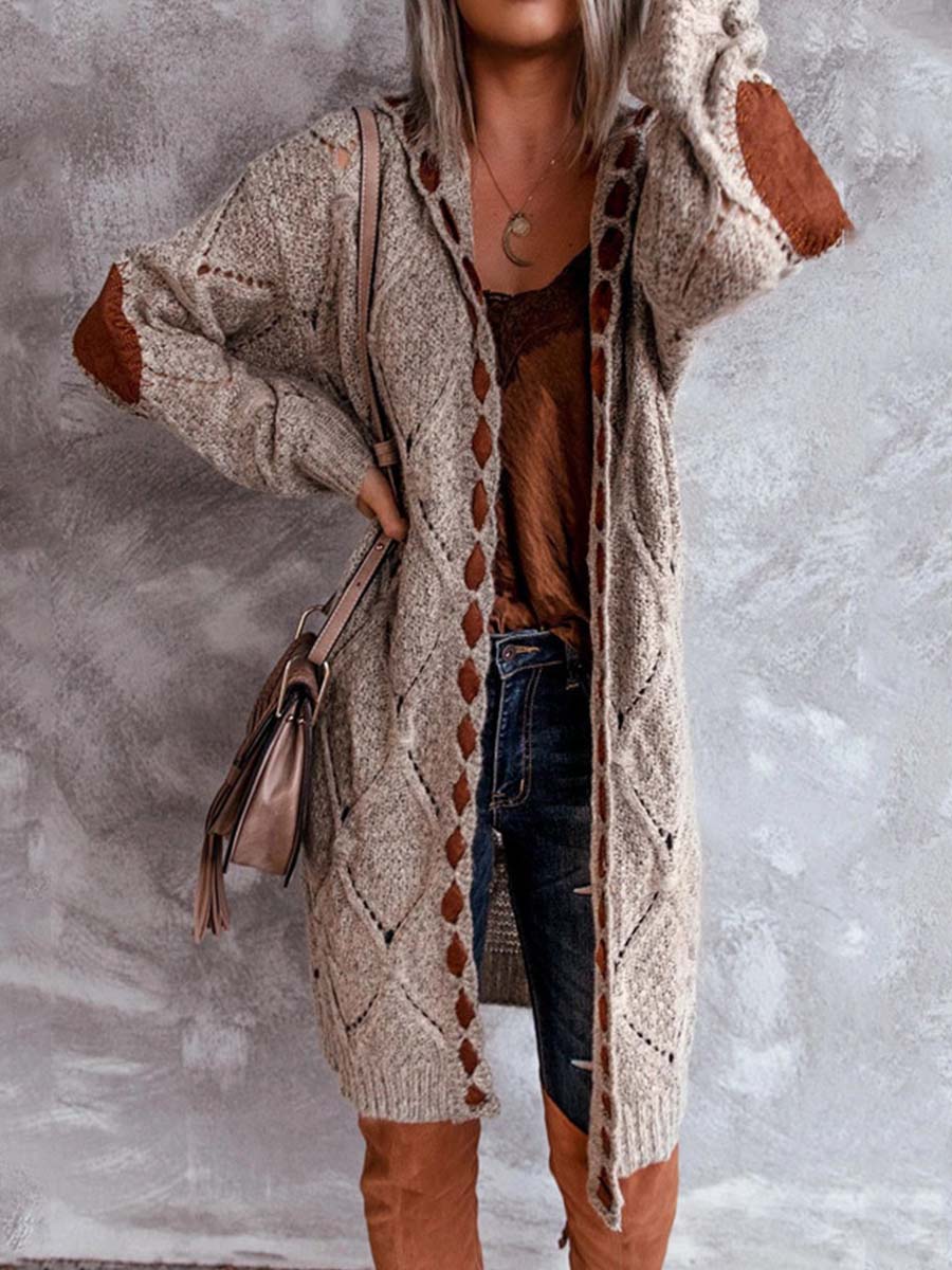 Lunimesd Casual Hooded Knitted Cardigan