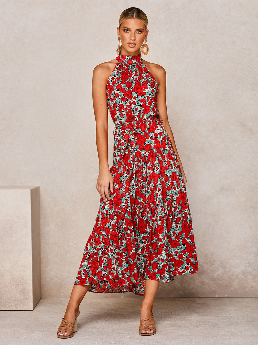 Polka Dot Floral Dress