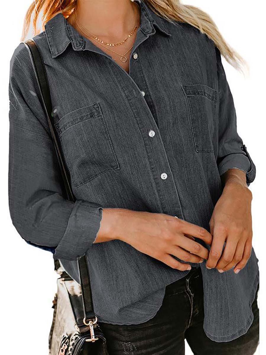 Lunimesd Loose Long-Sleeved Casual Blouse (8 colors)