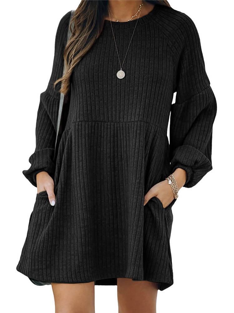Lunimesd Knitted Long Sleeve Dress