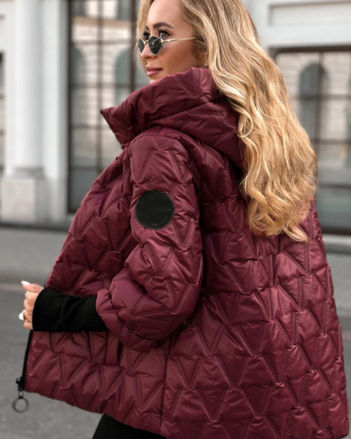 AUTUMN WINTER QUILTED HOODED COTTON COAT