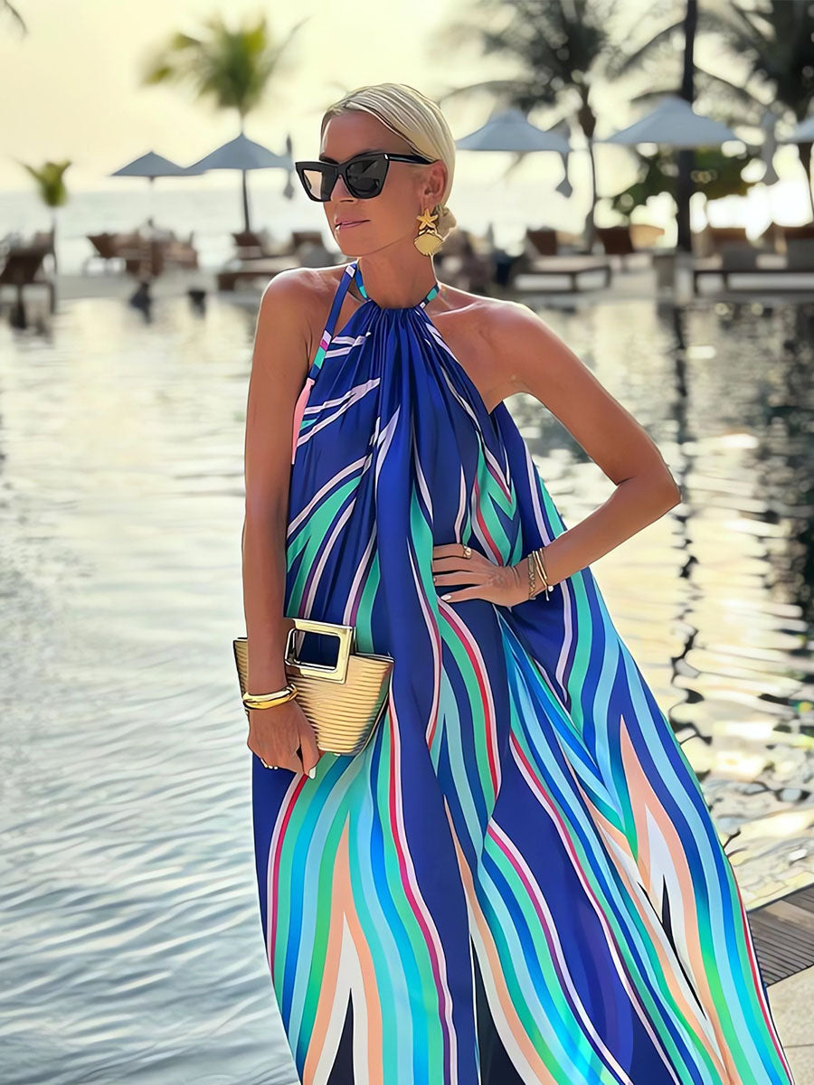 Sapphire Flow Maxi Dress