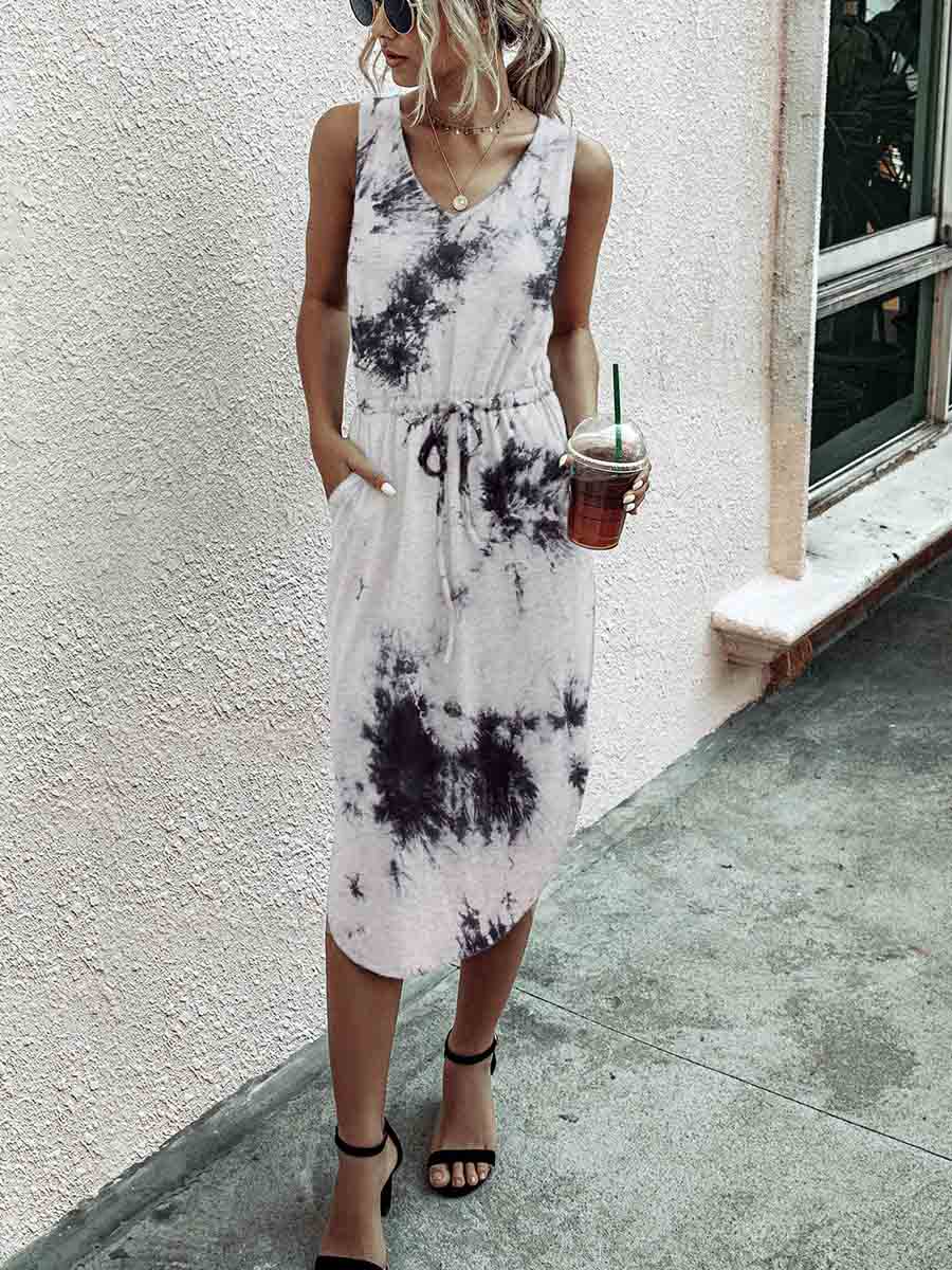 Lunimesd Print Knot Dress