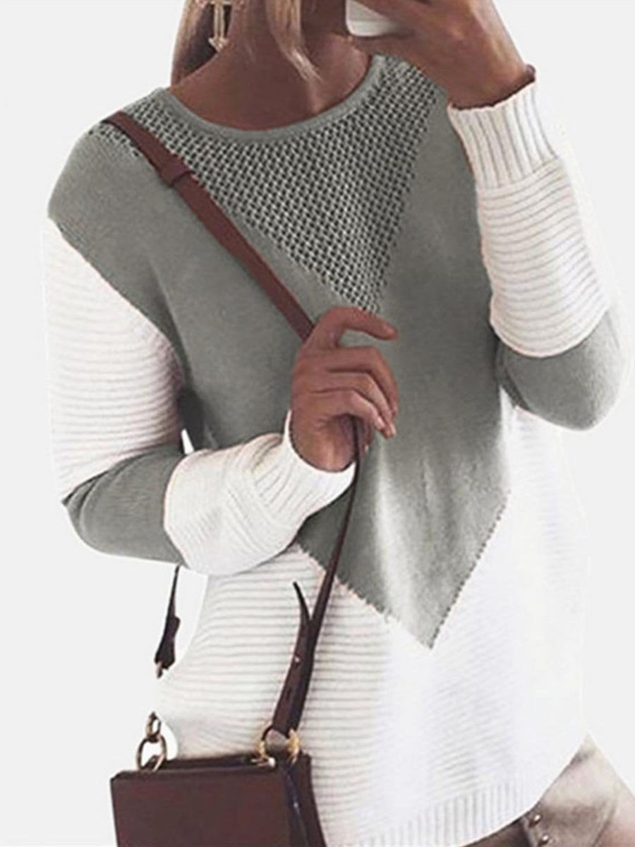 Lunimesd Stitching Hollow Sweater