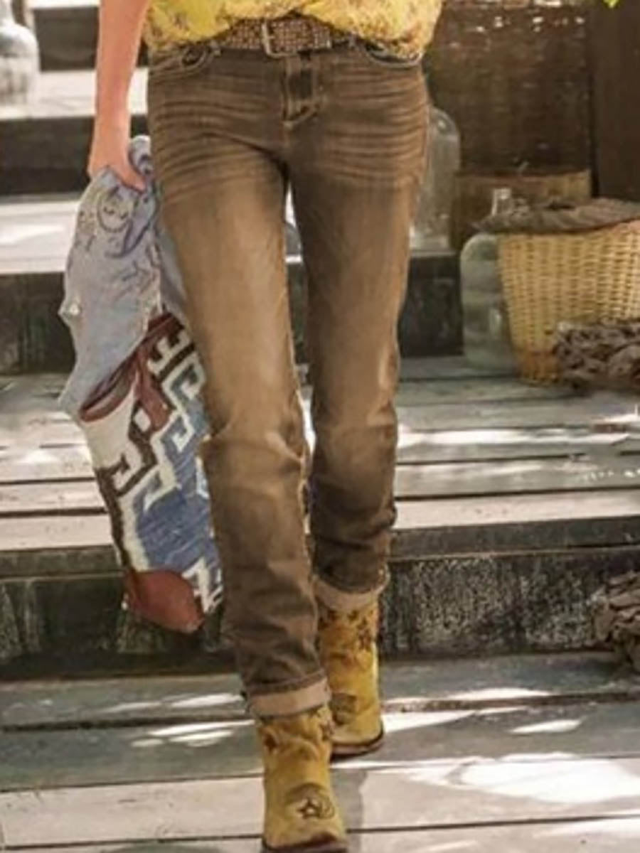 Straight Vintage Mid-Rise Jeans