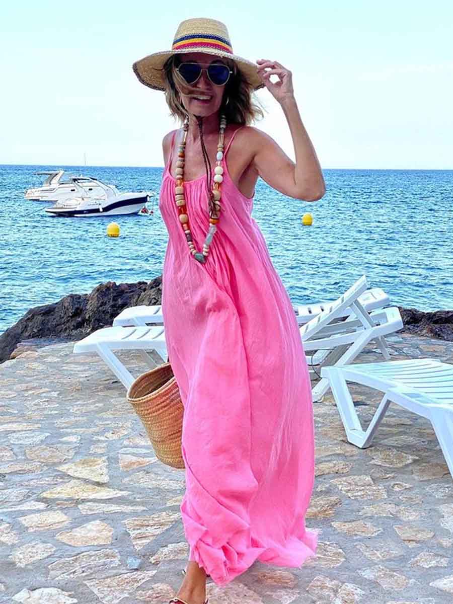 Lunimesd Sling Holiday Loose Dress