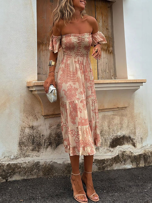 Dusty Pink Tiered Dress