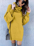 Lunimesd Loose-Fit Turtleneck Dress