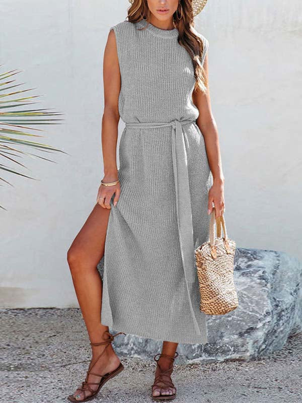 Lunimesd Knitted Split Dress