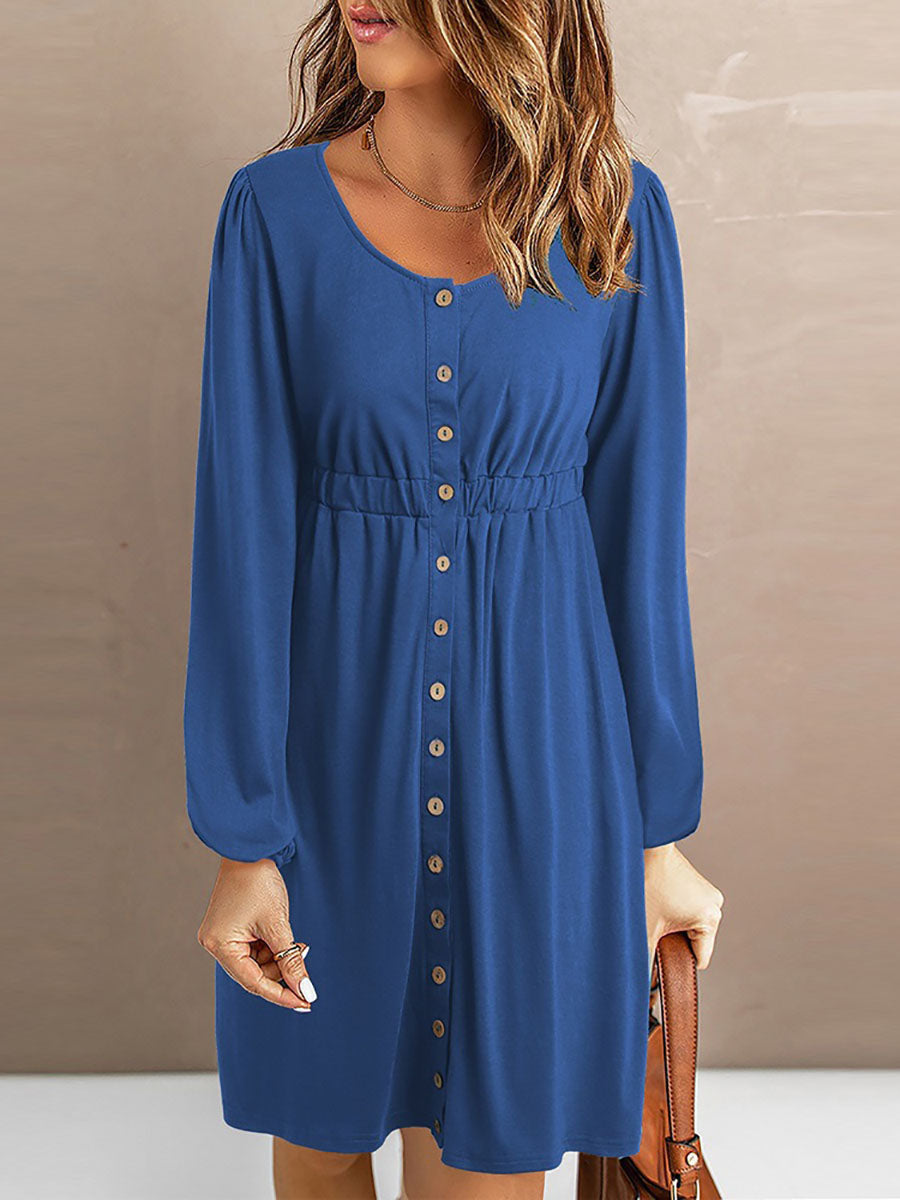 Lunimesd Sexy V-Neck Waist-Length Sleeve Dress