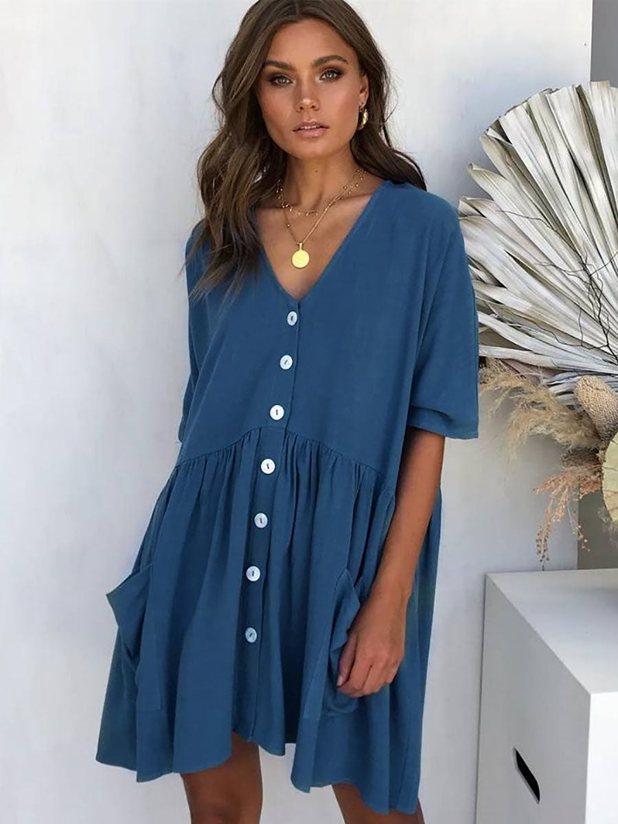 Lunimesd Button Dress