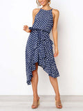 Lunimesd Irregular Polka Dot Dress
