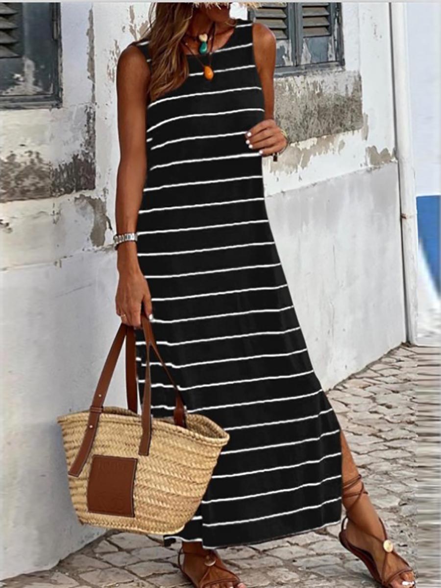 Lunimesd Sleeveless Split Dress(6 Colors)