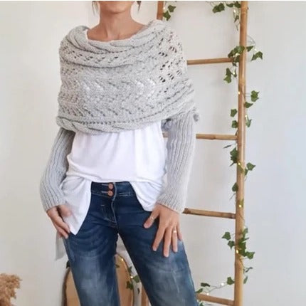 Knitted Cable Wrap, Shrugs For Women, Knitted Wrap