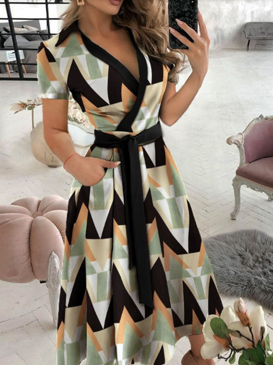 Elegant Wrap Midi Dress