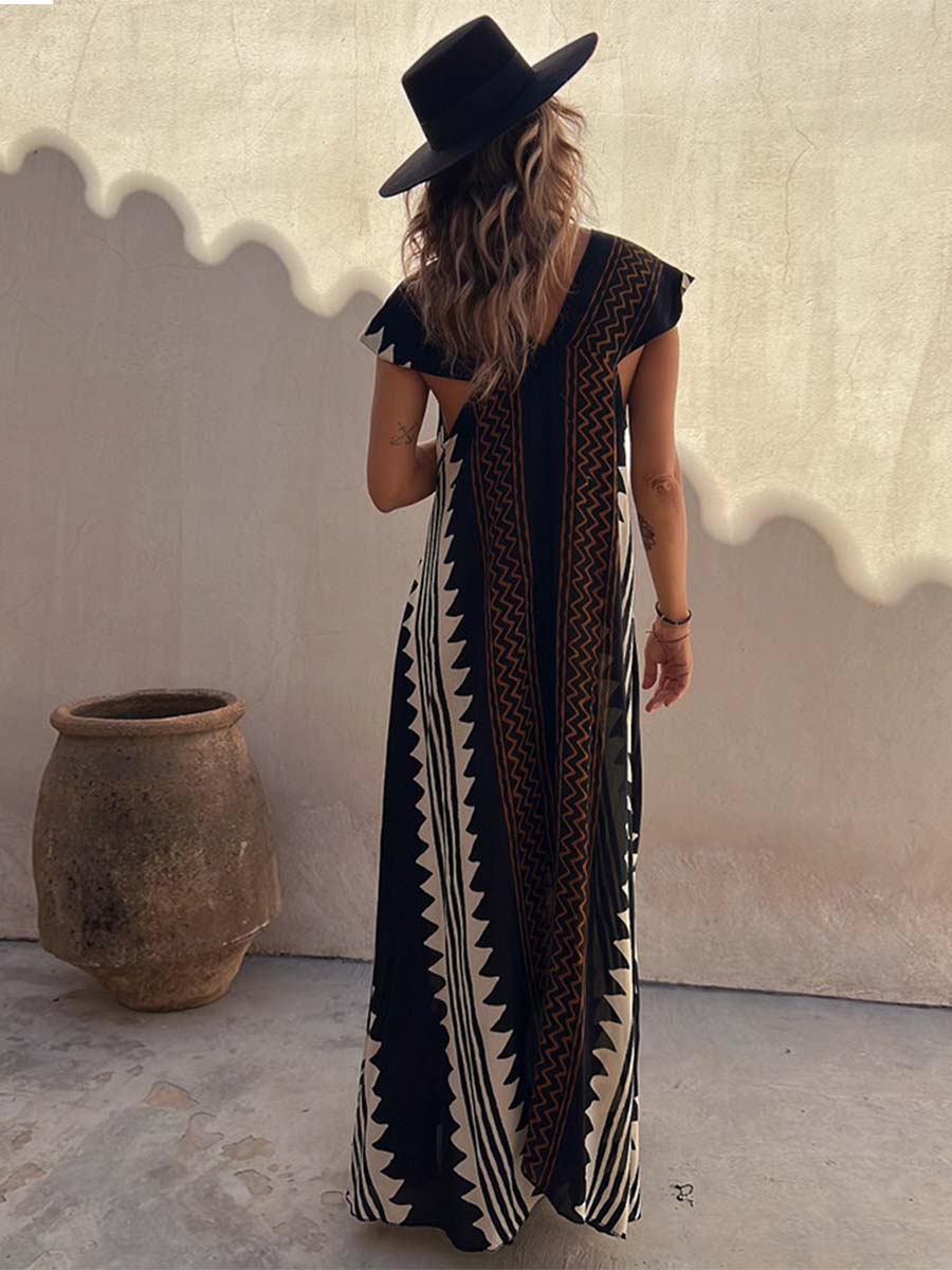 V-Neck Loose Fitting Dress