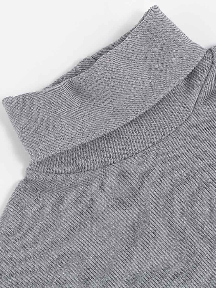 Lunimesd High Neck Lace-Up Knit Dress(4 colors)