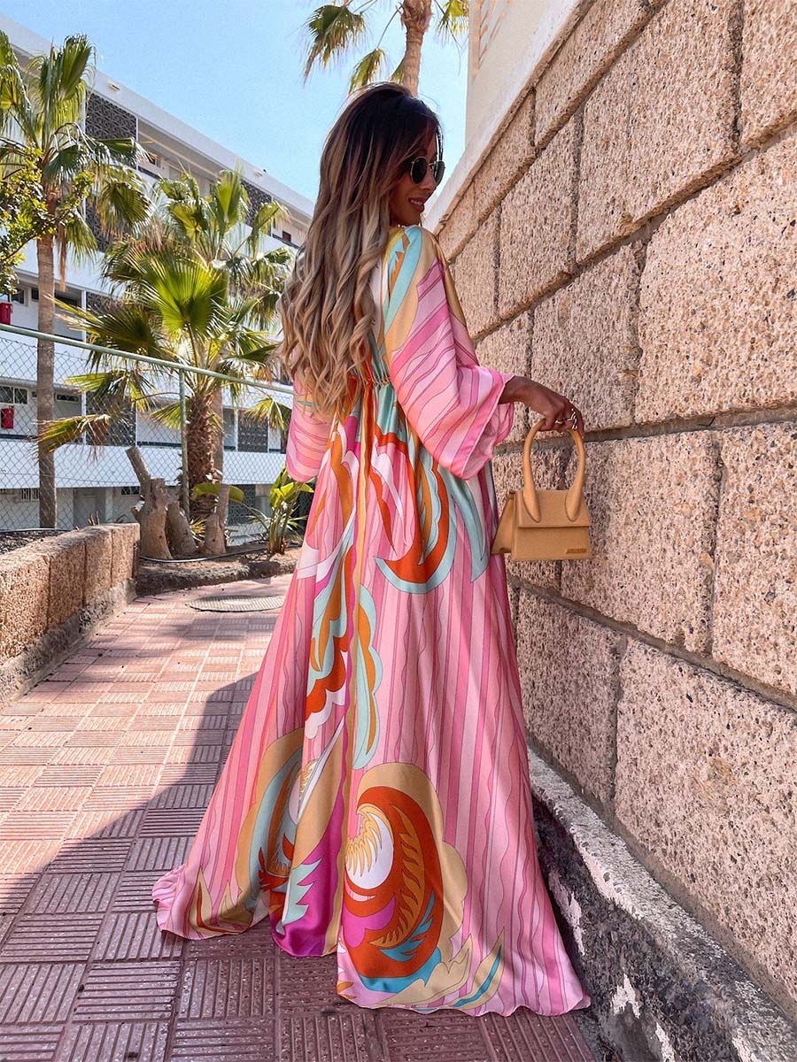 Fashion Print Chiffon Dress