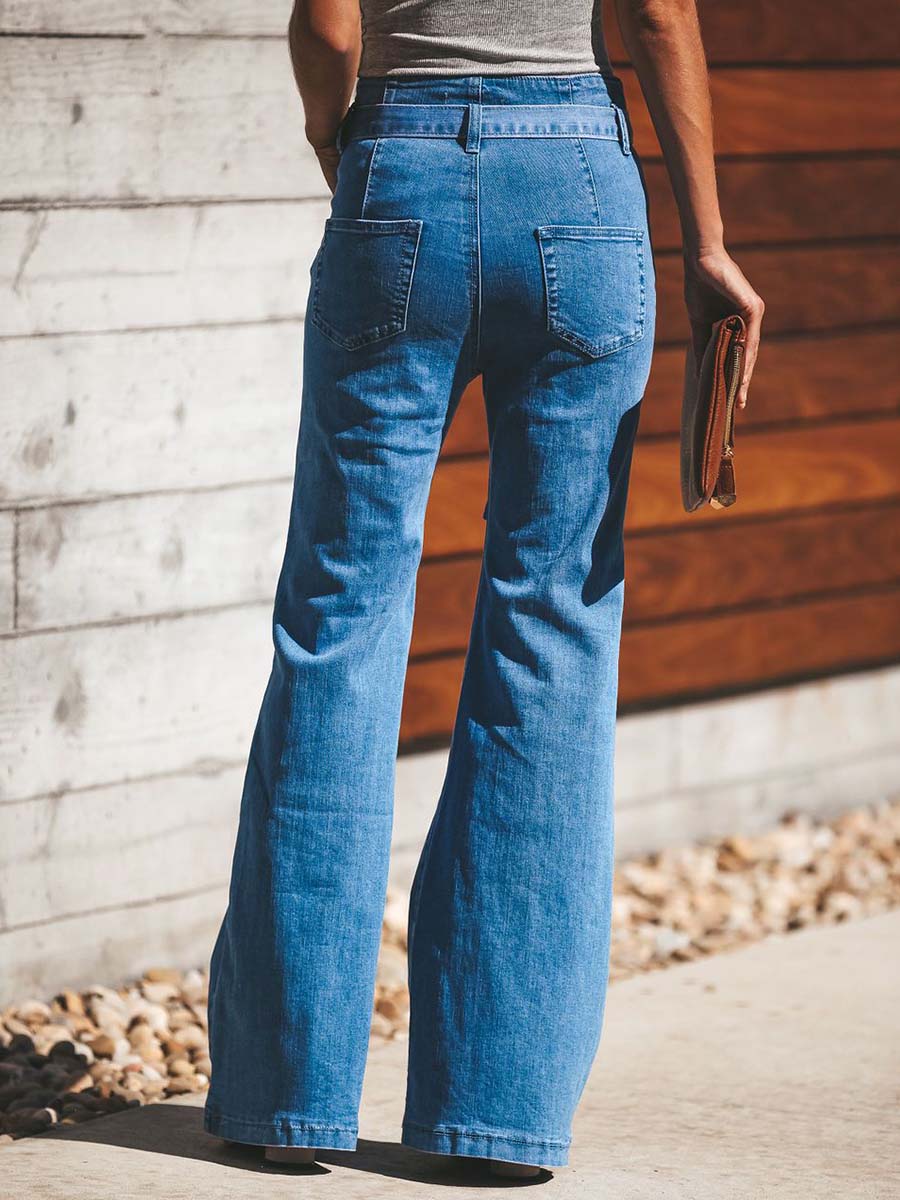 Lunimesd Casual Jeans with Belt