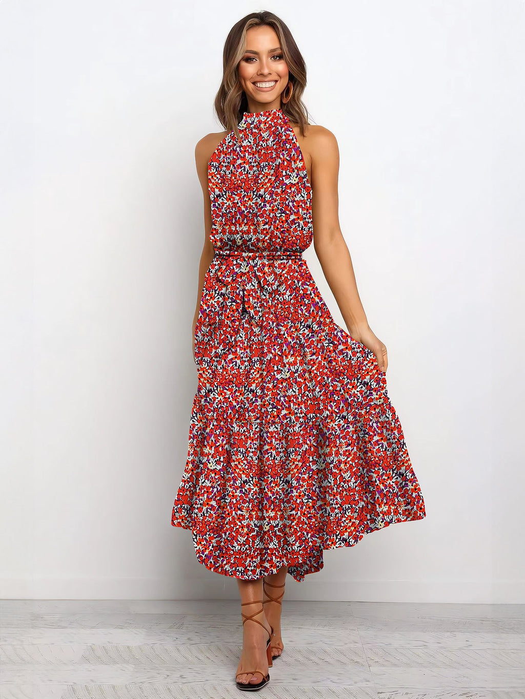 Polka Floral Dress