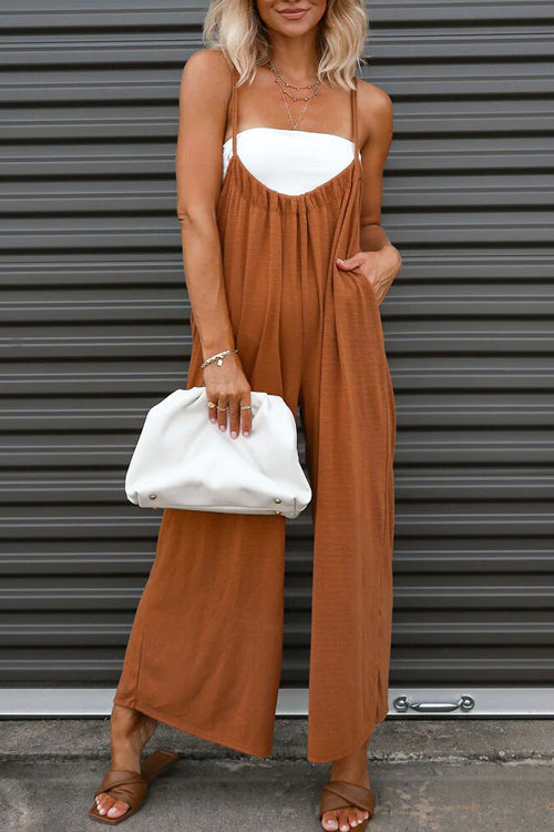 Lunimesd Have A Little Fun Pocketed Tie Jumpsuit