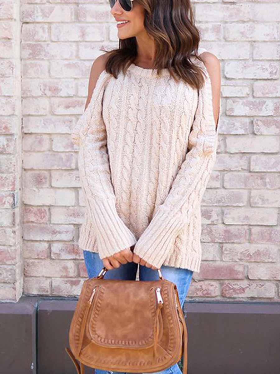 Lunimesd Strapless Twist Sweater