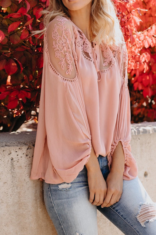 Lunimesd Sweet Love Floral Embroidery Shirt - 3 Colors