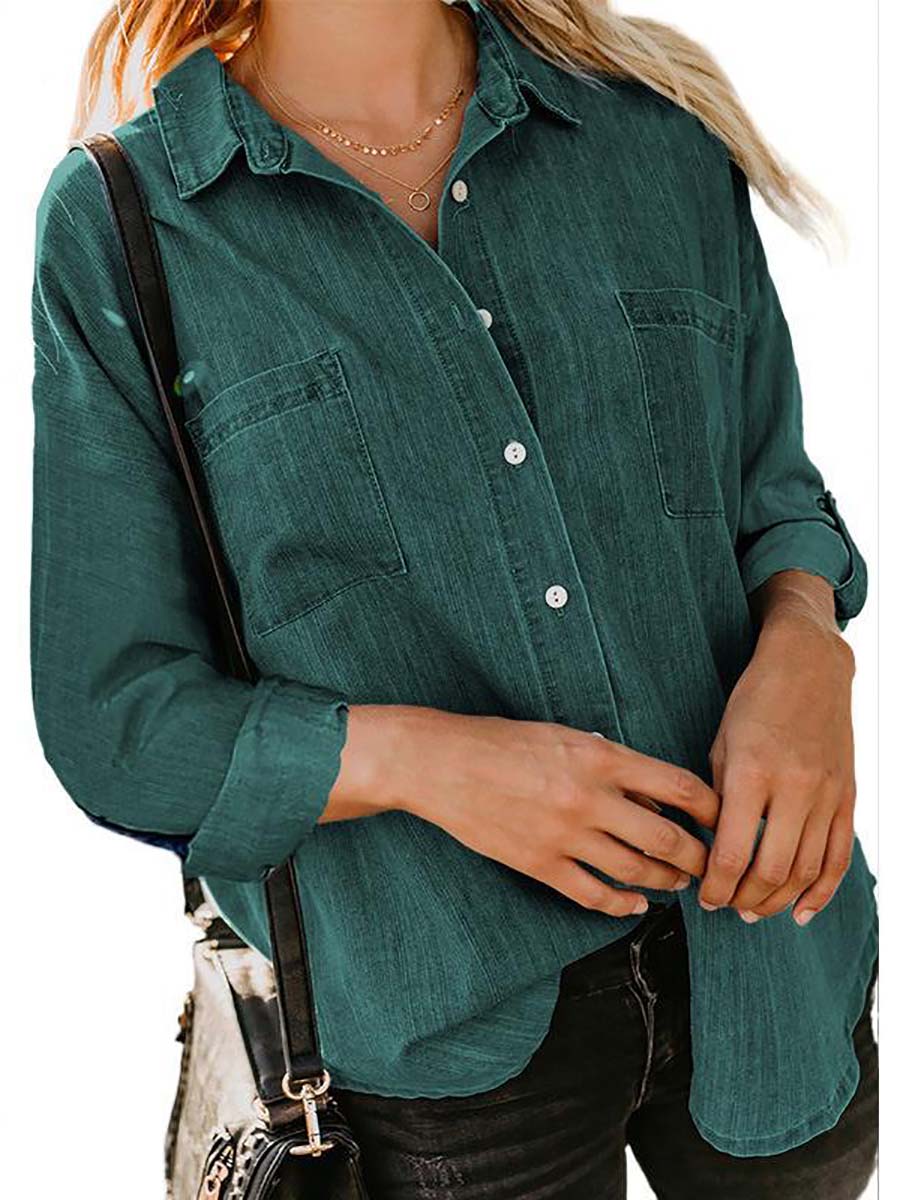 Lunimesd Loose Long-Sleeved Casual Blouse (8 colors)